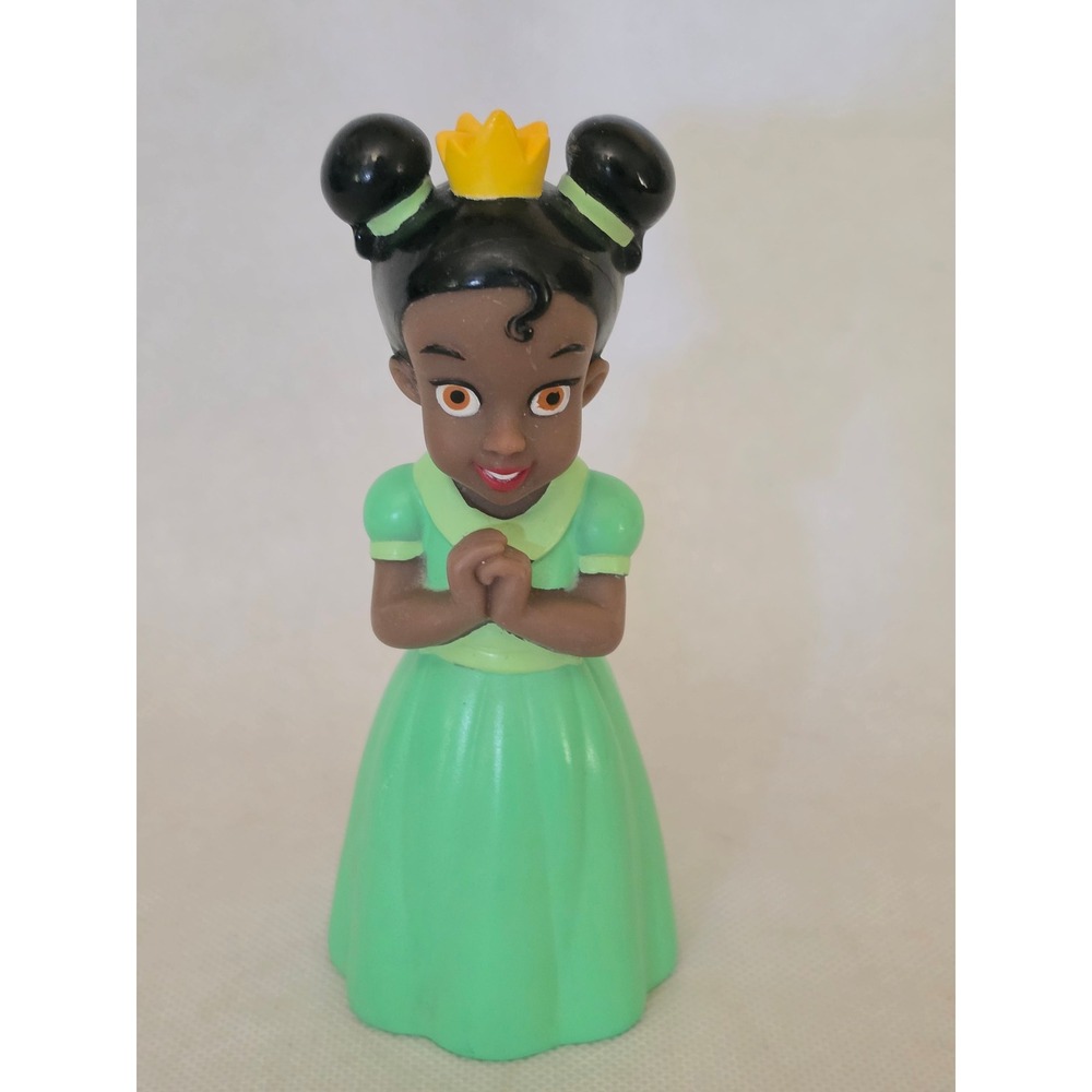 Disney Princess Tiana Kids Rubber Bath Toy Figure Green Dress Small